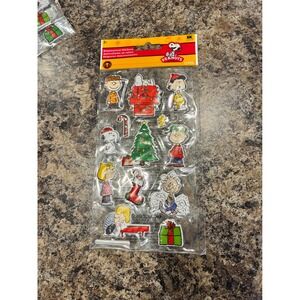 Peanuts Christmas Dimensional Stickers EK Success Snoopy Charlie Brown 13 Pc NEW